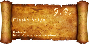 Flesko Vilja névjegykártya